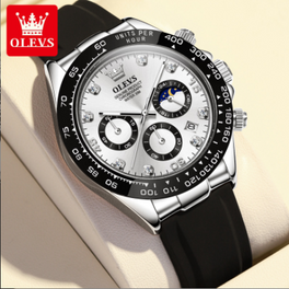 OLEVS Sport Watch for Men Luxury Brand Silicone Band 30M Waterproof Chronograph Luminous Quartz Man Watch Relogio Masculino 2875