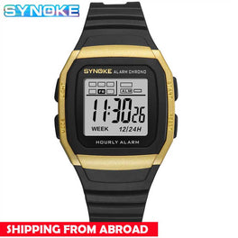 Student Electronic Watch Outdoor Sports Men39 Luminous gold color Multi-Function Watch